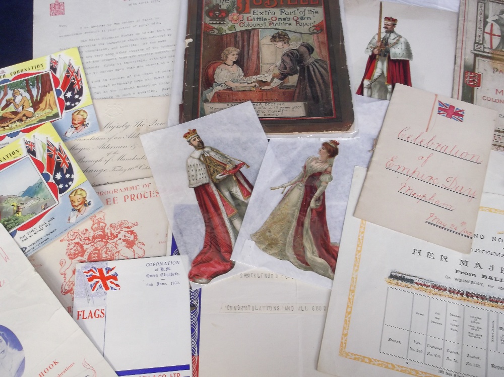 Ephemera Royalty, an interesting collection of items dating from late 19thC to mid 20thC to