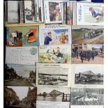 Postcards, mixed subject UK and Foreign selection of approx 150 cards inc. RP's of Market St