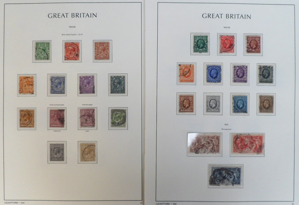 Stamps, GB, a collection 1902-1935 on hingeless album pages inc. 'Board of Education', 1/2d and 1d