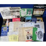 Cricket, England v New Zealand, a folder containing a collection of tour brochures, scorecards,