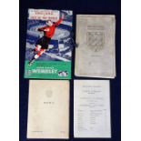 Football, FA 90th Anniversary Celebrations, 1953, a collection of 4 items, previously the property