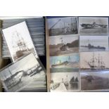 Postcards, Shipping, a collection of 300+ cards with naval, merchant and liners, also paddle,