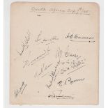 Cricket autographs, South Africa, large album page signed by 13 members of the 1935 tourist party to