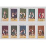 Cigarette cards, 4 sets, Carreras, The Science of Boxing, (Black Cat), Franklyn Davey & Co,