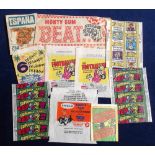 Trade card wrappers, a small collection of wax and paper wrappers inc. A&BC Gum, Superman in the