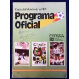 Football, Autograph, Bobby Moore, World Cup Spain 1982, official Spanish language edition World