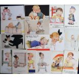 Postcards, a collection of 20+ artist-drawn children cards mostly by Mabel Lucie Attwell, 1920-1945,