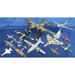 Toys, collection of 30+, modern, die-cast models, aeroplanes (31), vehicles (3) and ships (2),