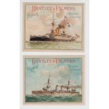 Trade cards, Huntley & Palmers, Warships of Nations, 'P' size, (set, 12 cards) (gd)