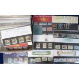 Stamps, a collection of 140+ GB presentation packs, mainly 1980/90's, all decimal issues, face value