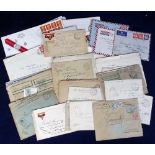 Postal History, a selection of items WW1, WW2 ,and post war, with approx 20 WW1 envelopes and