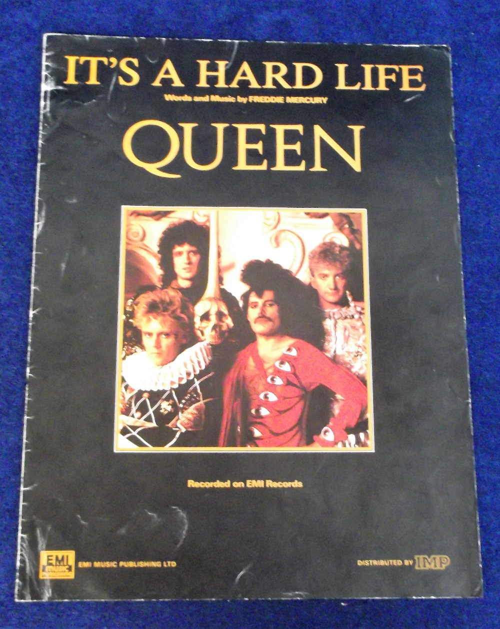 Music memorabilia / Autographs, Queen, music sheet 'It's a Hard Life' signed to back page by 4 - Image 2 of 2