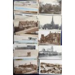 Postcards, Midlands, a collection of approx 170 cards, RP's and printed, including street scenes,