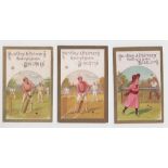 Trade cards, Huntley & Palmers, Sports, 'P' size, (semi-circular background), (set, 12 cards) (mixed