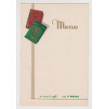 Tobacco issue, St Michel, Menu card illustrated with two packets of St Michel cigarettes (vg) (1)