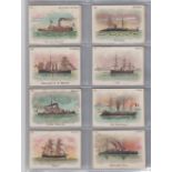 Cigarette cards, South America, Brazil, Companhia Manufactora, Warships, 'M' size, colour cards 45