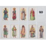 Cigarette cards, Smith's, Races of Mankind (No title, Multi-backed), 9 cards, nos 2, 5, 7, 9, 12,