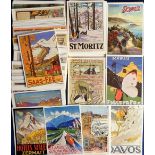 Postcards, a collection of approx 300 modern reproduction cards all showing early poster adverts for