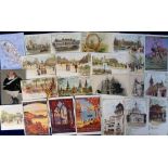Postcards, France, a collection of 26 early chromo cards inc. Paris Exposition 1900, (11),