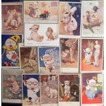 Postcards, 'Bonzo', a collection of 20 dog cards illustrated by G E Studdy inc. 3 Golfing