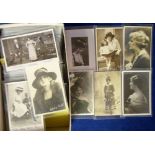 Postcards, Edwardian Actors & Actresses, a selection of approx 280 cards of mostly Edwardian
