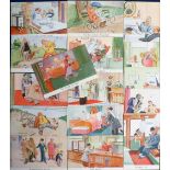Postcards, Comic, a collection of 15 cards all by artist Bert Thomas, all published by Tuck but from