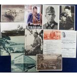 Postcards, Nazi Germany, a collection of 11 cards of various sizes, RP's and printed, inc. Hitler,