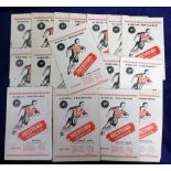 Football programmes, Brentford homes, selection, 1952/3 to 1955/6 inc. 52/3 (2) v Birmingham,