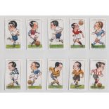Cigarette cards, Ogden's, two sets, Football Club Captains & Football Caricatures (50 cards in