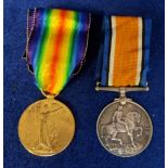 Militaria, WW1 War Medal and Victory Medal both with ribbons, presented to M2-223471 Pte CE
