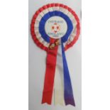 Football, World Cup Spain 1982, very good condition Sponsor's rosette for England issued by