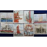 Cigarette cards, a collection of 8 'L' size sets mostly relating to Naval & Shipping, Wills,