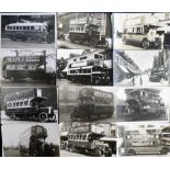 Postcards, a collection of approx 50 plain back photo cards of Buses, all postcard size (mainly gd)