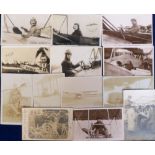 Postcards, Aviation, a collection of 12 early Aviation cards, mostly RP's inc. Louis Turner on