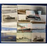 Postcards, Shipping, a mixed age collection of approx 40 Merchant and Naval Shipping cards including