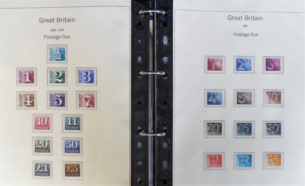 Stamps, GB, a collection of unmounted mint 'Postage Due' stamps 1951-1994, all on album pages in