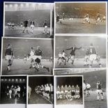 Football press photographs, European Cup 1962/63, a collection of 8 b/w photos from the Rheims v