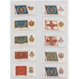 Cigarette cards, Churchman's, Regimental Colours & Cap Badges (set, 50 cards) (vg)