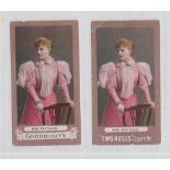 Cigarette cards, two similar type cards, both Miss Fortesque Goodbody, Eminent Actresses - Name at