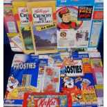 Packets & Giveaways, inc. a selection of 1950/60s cut-out adverts also numerous packets inc. Nestle,