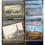 Postcards, a mixed age collection of approx 500 cards of UK piers inc. Paignton, Penarth, Plymouth