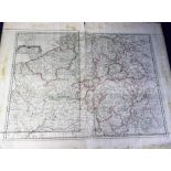 Collectables, engraved map of Flanders revised by I Senex and dated 1719. Approx size 25" x 20.5",