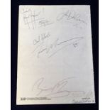 Music memorabilia / Autographs, Queen, music sheet 'It's a Hard Life' signed to back page by 4