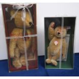 Toys, Steiff, two limited edition Steiff Museum boxed replica limited bears purchased in Germany, '