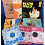 Vinyl Records, Elvis Presley selection, ten 78's, inc. Heartbreak Hotel, Don't Me Cruel, All Shook