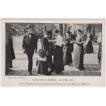 Postcard, Suffragette, France, b/w postcard 'La Scrutin Feminin 26th Avril 1914, Sur Les Boulevards,