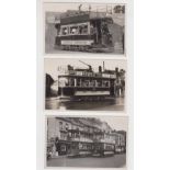 Postcards, Kent Trams, a collection of 6 RP's showing trams from Erith, Margate, Broadstairs,