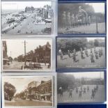 Postcards, Lancashire, a collection of 48 cards, RP's and printed, RP's inc. Girls' High School