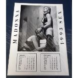 Entertainment, Madonna, unpublished 'Sex' calendar from 1993, (12" x 16"), two months to a page &