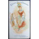 Tobacco issue, USA, Chas. Millhiser, shop display advertising card for 'Virginia Star Cheroots'